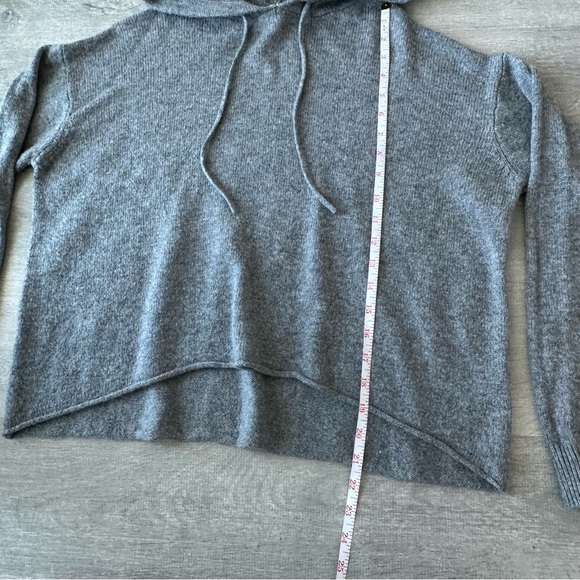 Brandy Melville Grey Knit Wool Blend Hoodie - Picture 4 of 5